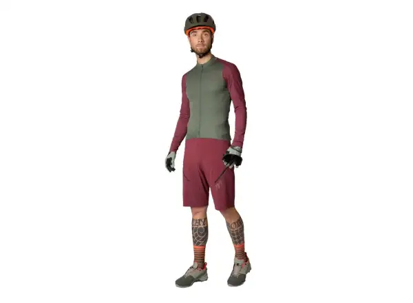 Dynafit Ride Light Dynastretch pánske cyklistické kraťasy bez vložky Burgundy