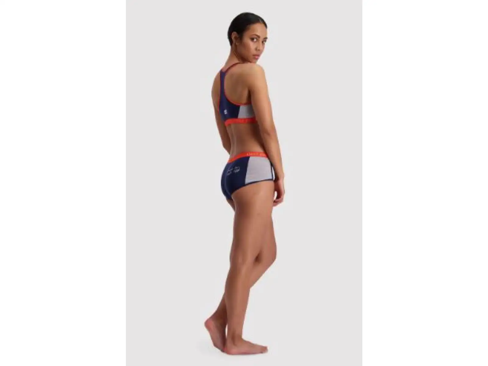 Mons Royale Sierra športová podprsenka Navy/Orange Smash
