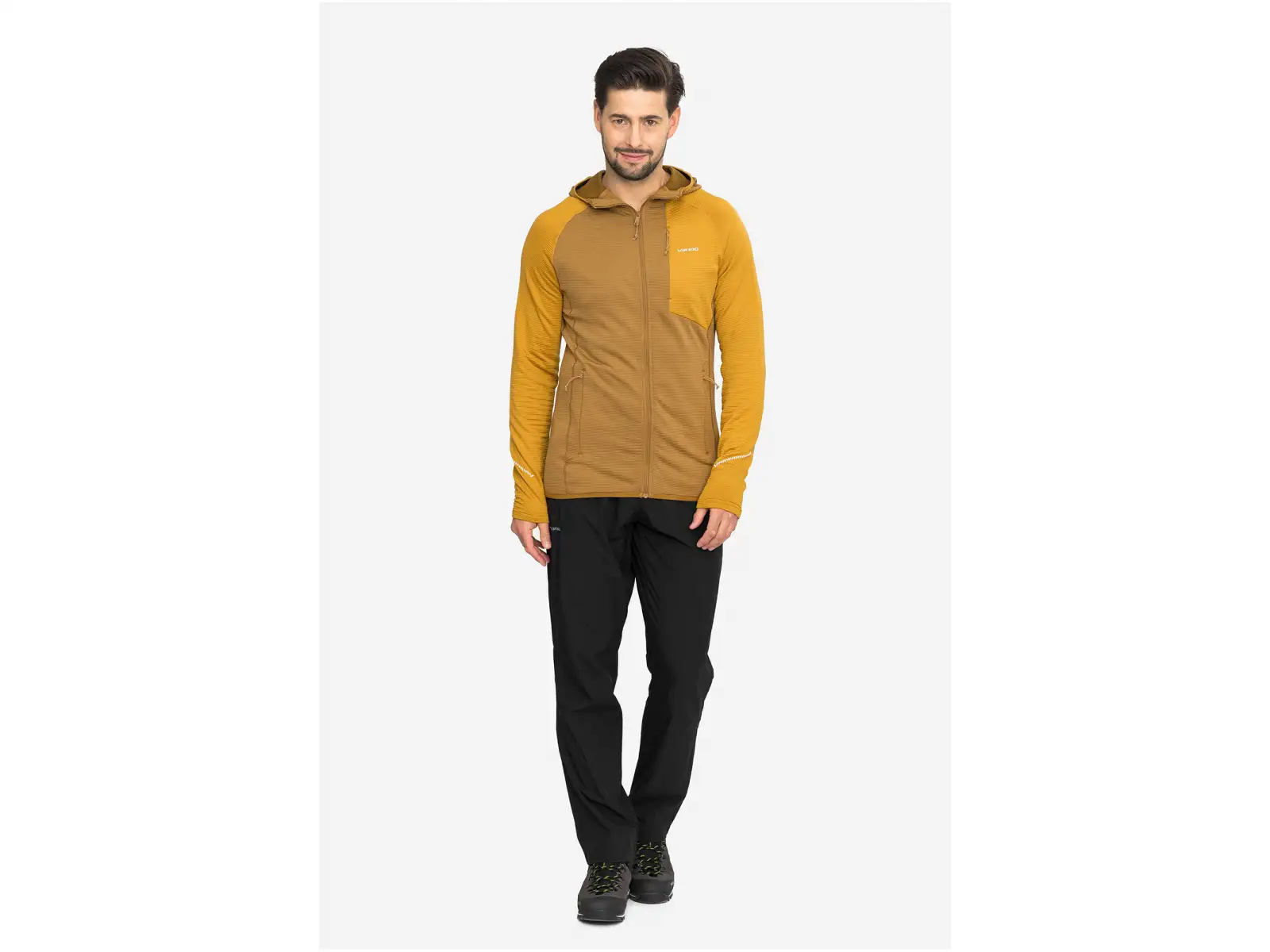 Viking Birger pánska mikina Brown/Yellow