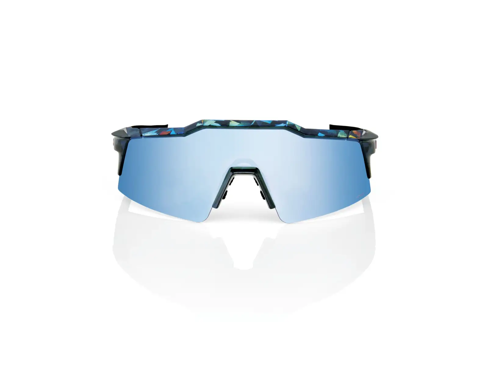 100% Speedcraft SL okuliare Black Holographic/HiPER Blue Multilayer Mirror