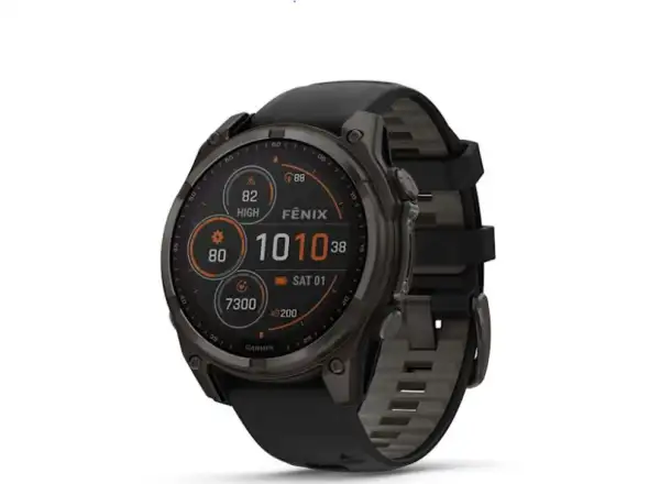 Garmin fenix 8 - 47 mm Solar Sapphire inteligentné hodinky Carbon Gray DLC Titanium Black/Gray