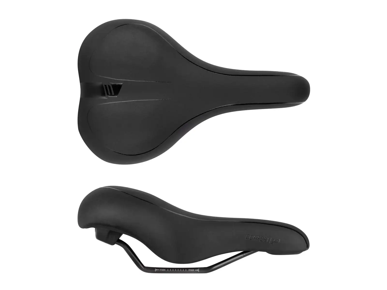 Force Comfort Gel pánske turistické sedlo čierna