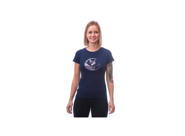 Sensor Merino Active PT Fox dámske tričko krátky rukáv Deep Blue