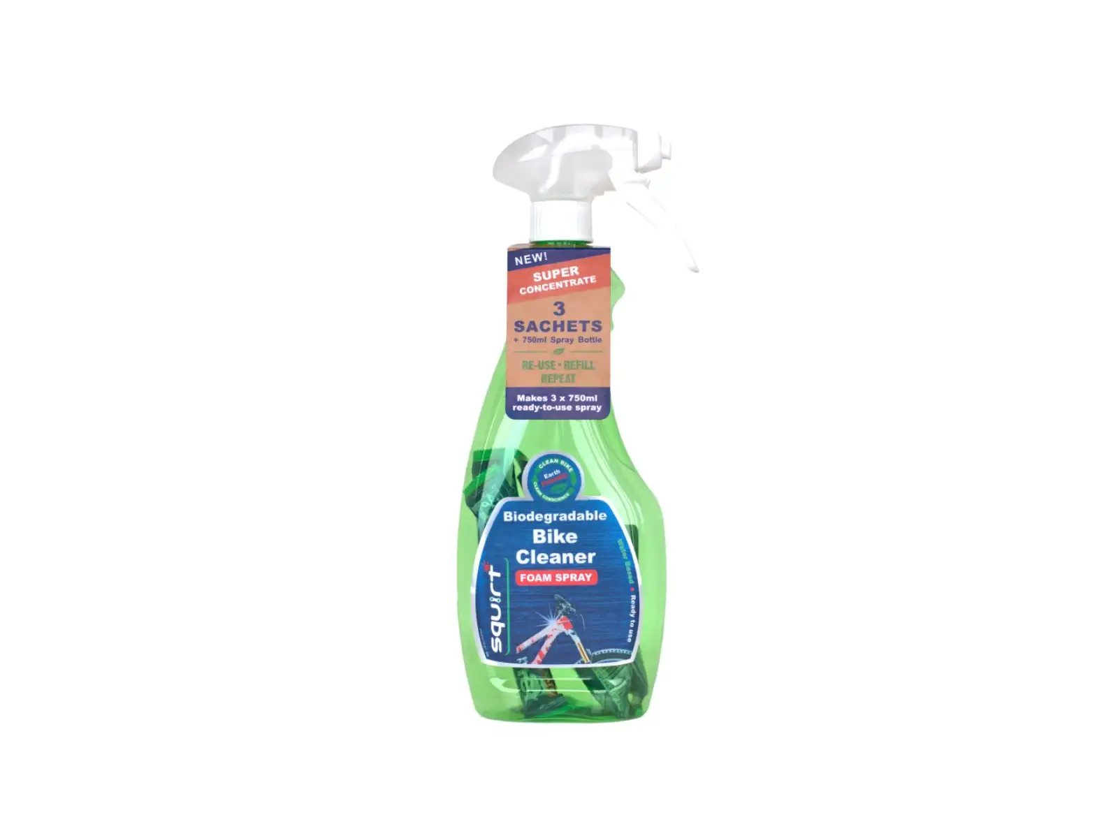 Squirt balenie čistič 750ml rozprašovač + 3x 30 ml vrecúško superkoncentrátu