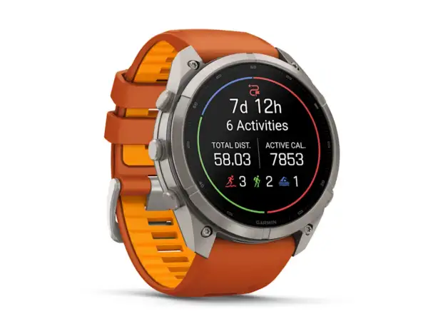 Garmin Fénix 9 Pro inReach 51 mm inteligentné hodinky Titanium Autumn orange/Spark orange