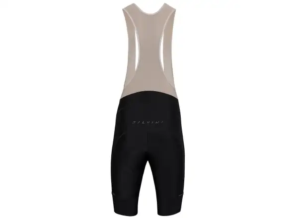 Silvini Suela Bib dámske kraťasy s trakmi a vložkou Black/Cream