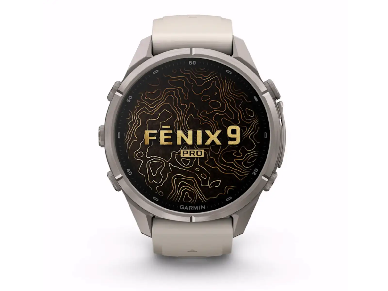 Garmin fenix 9 Pro inReach 43 mm inteligentné hodinky Titanium Fog Gray/Dark Sandstone