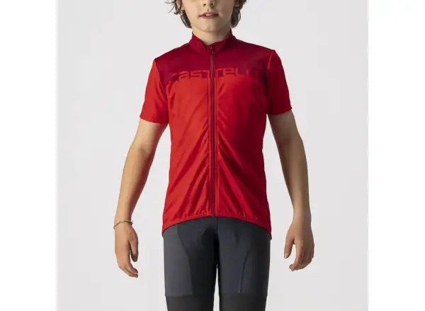 Castelli Neo Prologo detský dres krátky rukáv červená
