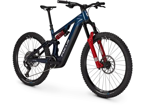 Focus SAM 9 800Wh celoodpružený elektrobicykel Azurblue / Sydneyblue