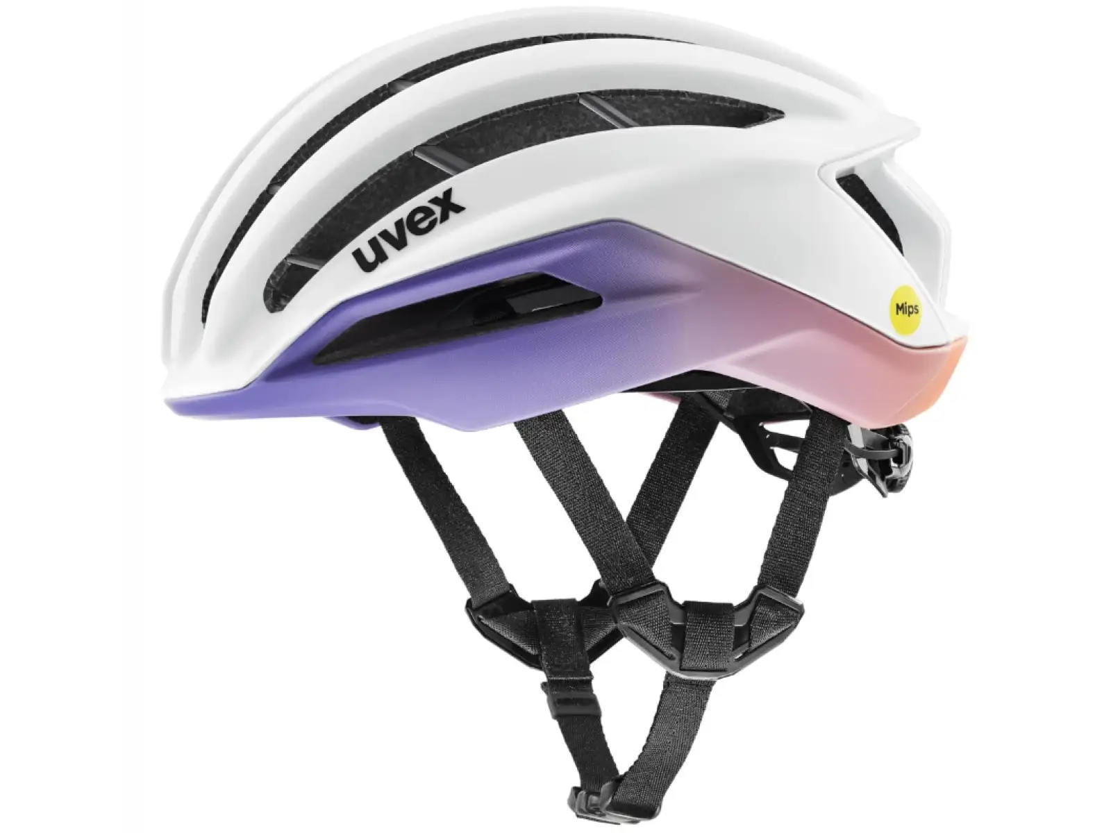 Uvex Surge Aero MIPS cestná prilba White/Lila Apricot Matt