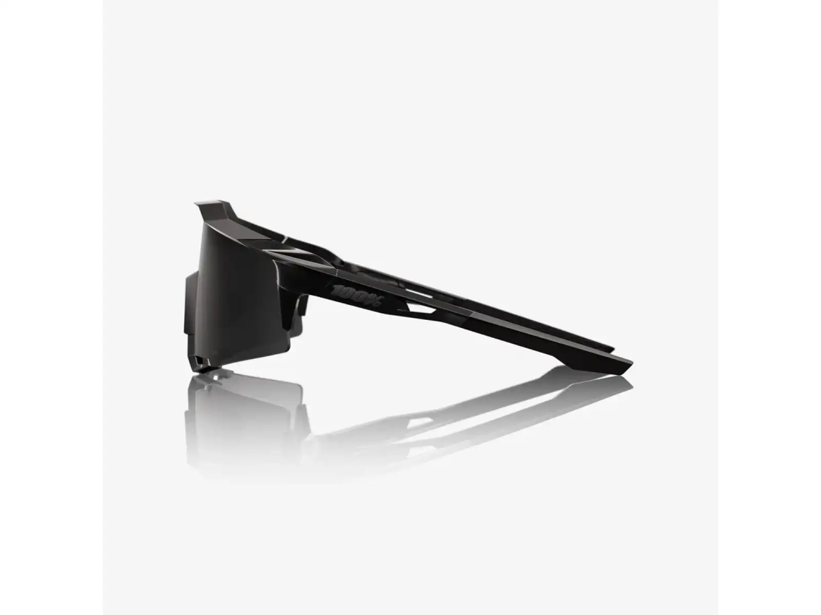 100% Speedcraft slnečné okuliare Matte Black Gloss Black/Black Mirror