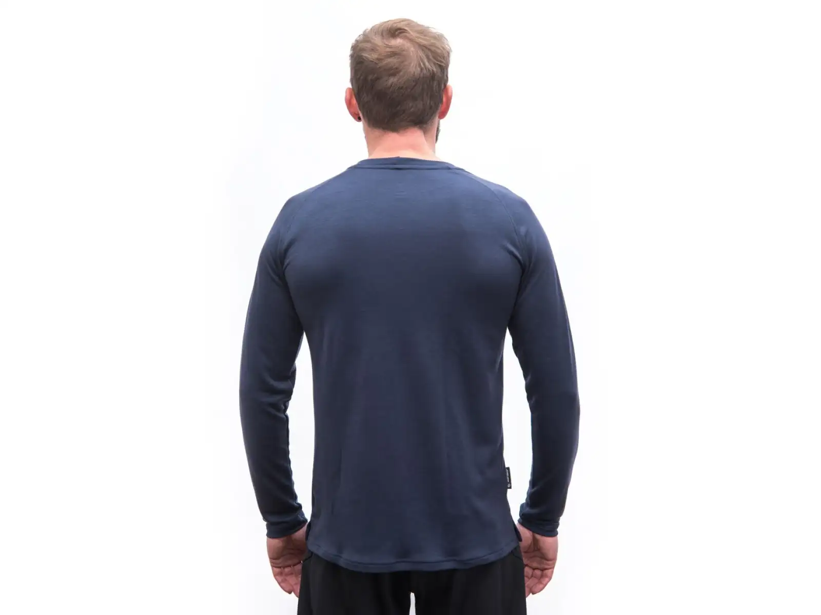 Sensor Merino Blend Typo pánske tričko dlhý rukáv Deep Blue