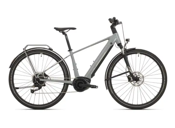 Superior eXR 6050 B trekingový elektrobicykel Gloss Gray/Chrome Silver