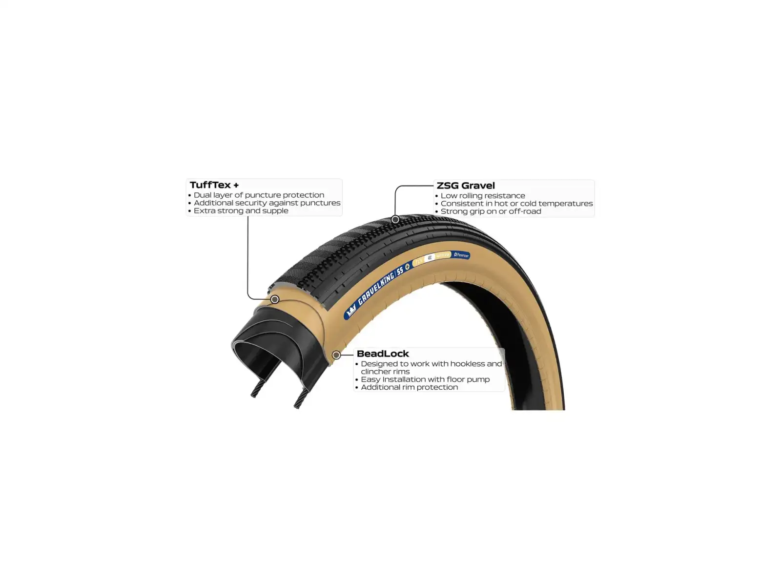 Plášť Panaracer GravelKing SS+ 700x45 (čierna)