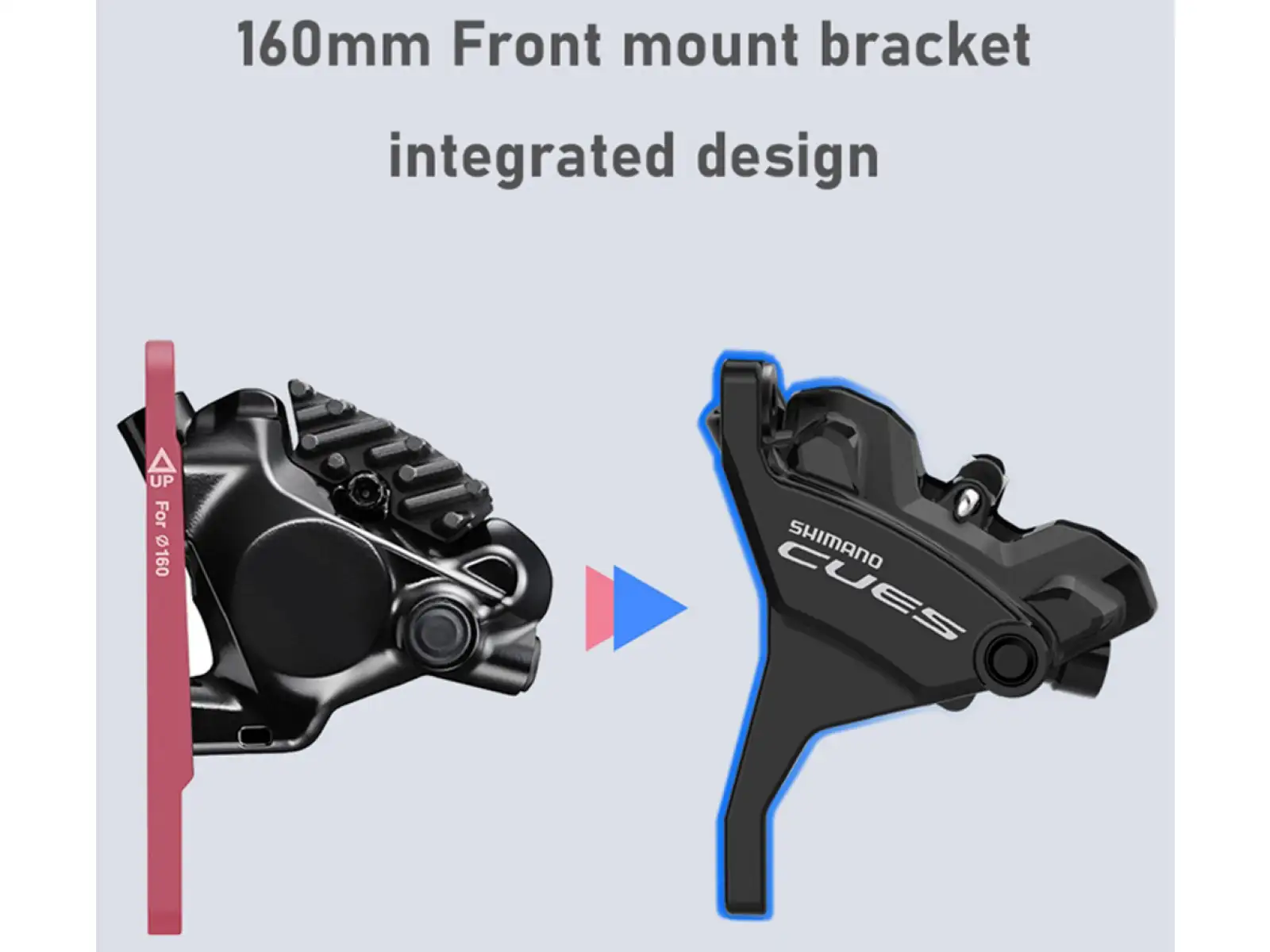 Shimano CUES BR-U6030 + BL-U6030 kotúčová brzda predná (ľavá páka), J-kit, polymer