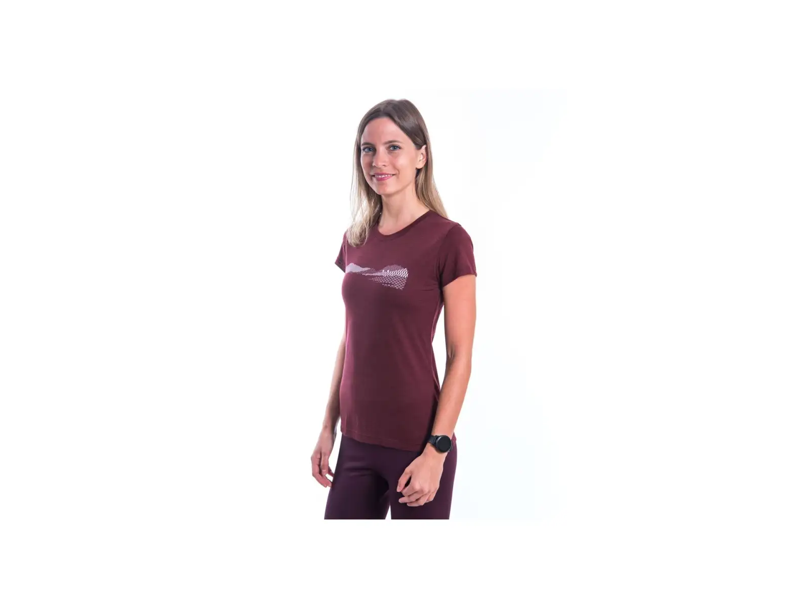 Sensor Merino Air PT Hills dámske tričko krátky rukáv Port Red