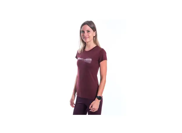 Sensor Merino Air PT Hills dámske tričko krátky rukáv Port Red