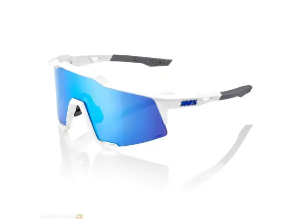 100% SPEEDCRAFT HiPER Blue Multilayer okuliare matná biela/modrá