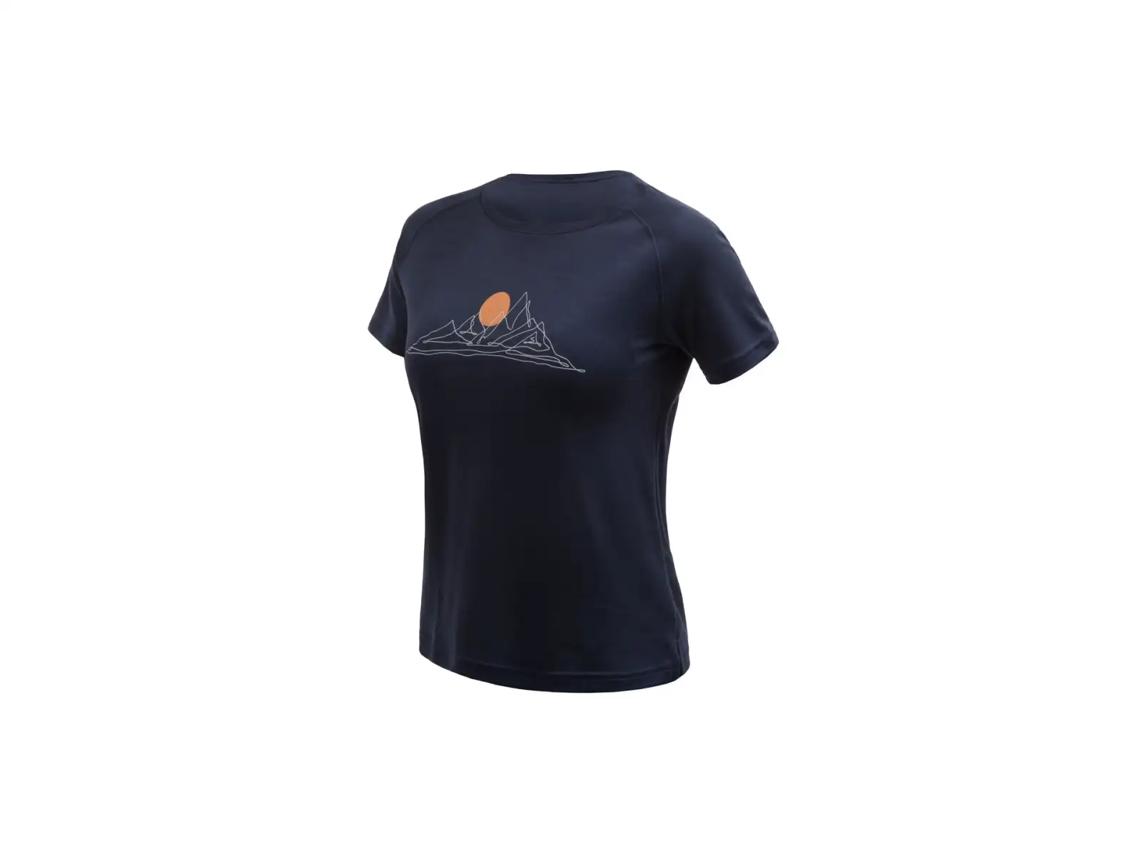 Sensor Merino Blend Moon dámske tričko krátky rukáv Deep Blue