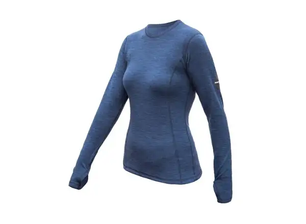 Sensor Merino Bold dámske tričko dlhý rukáv Cool Blue