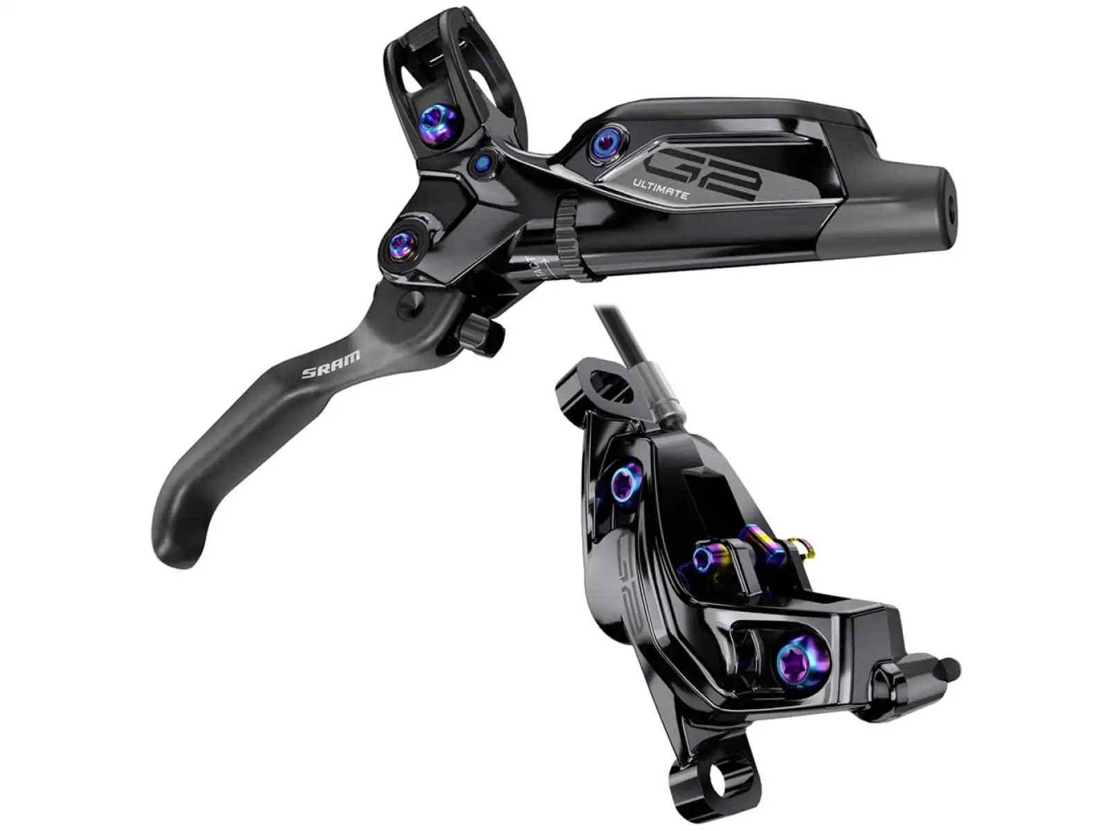 Predná kotúčová brzda Sram G2 Ultimate Carbon Black/Rainbow