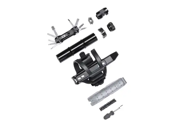 Crankbrothers S.O.S. BC18 Bidon košík a sada náradia čierna