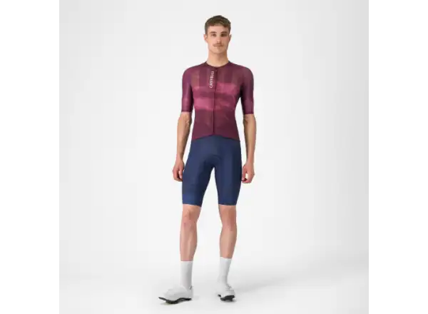 Castelli Climber's A/C pánsky dres krátky rukáv Deep Bordeaux/White