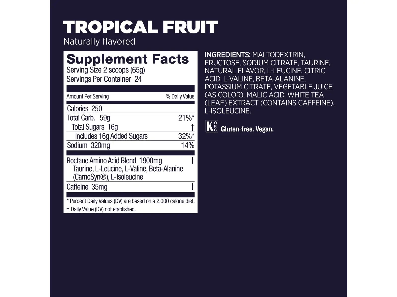 GU Roctane Energy Drink Mix 1560 g iónový nápoj Tropical Fruit