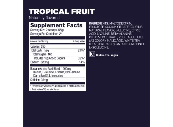 GU Roctane Energy Drink Mix 1560 g iónový nápoj Tropical Fruit