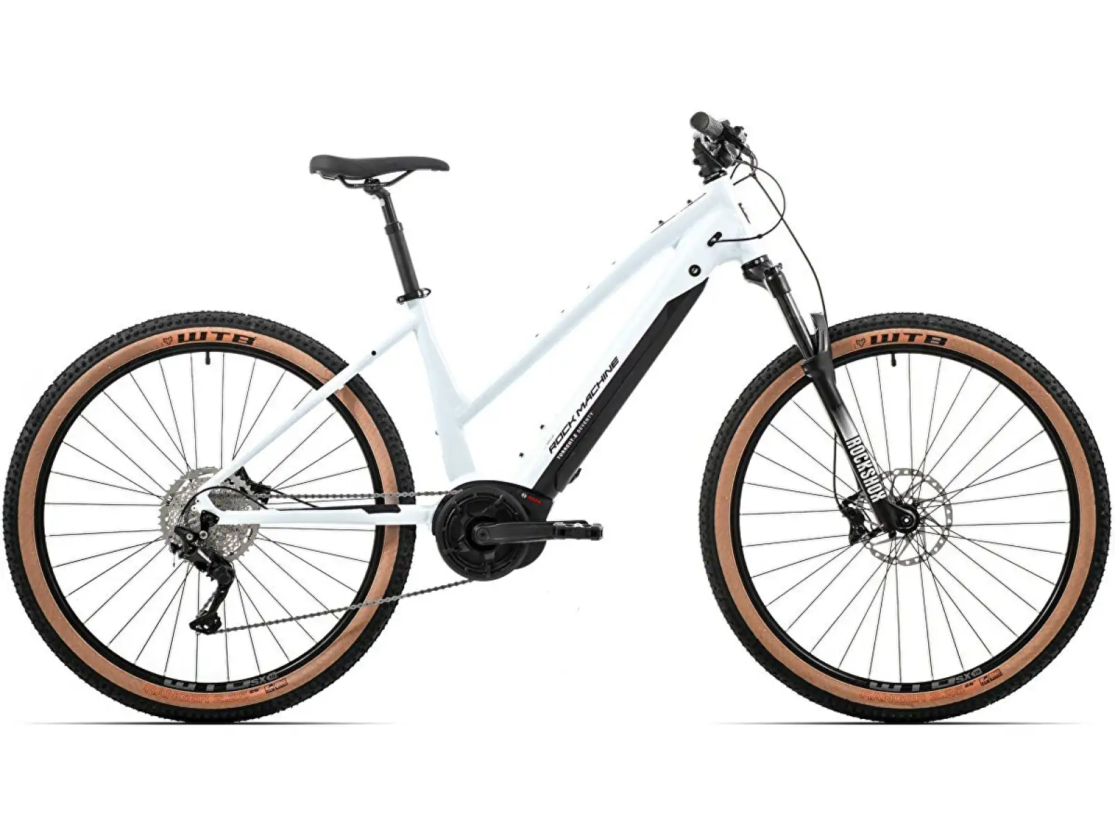 Rock Machine Torrent INT e70-29 Gloss White/Black horský e-bike s jednoduchým nástupom