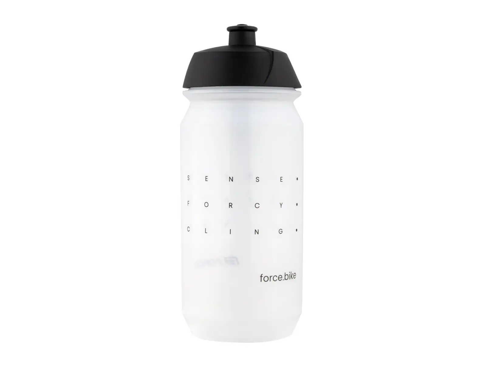 Force Sense cyklistická fľaša 500 ml transparentná/čierna