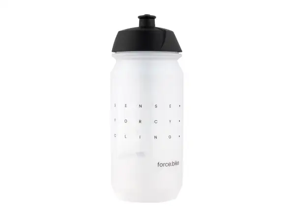 Force Sense cyklistická fľaša 500 ml transparentná/čierna