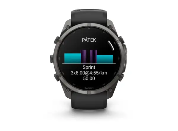 Garmin Fénix 9 Pro inReach 47 mm inteligentné hodinky Carbon gray DLC Titanium Black/Pebble gray