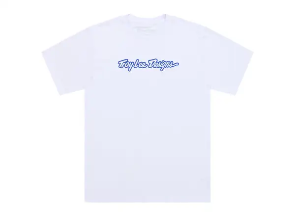 Troy Lee Designs Signature pánske tričko krátky rukáv White