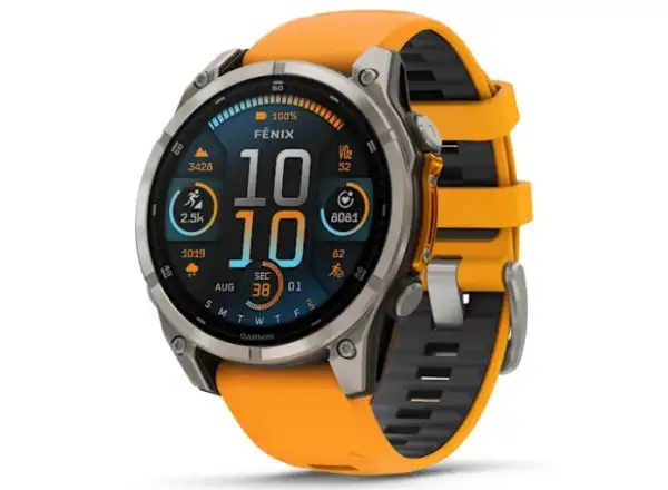 Garmin fenix 8 - 47 mm AMOLED Sapphire inteligentné hodinky Titanium Orange/Graphite