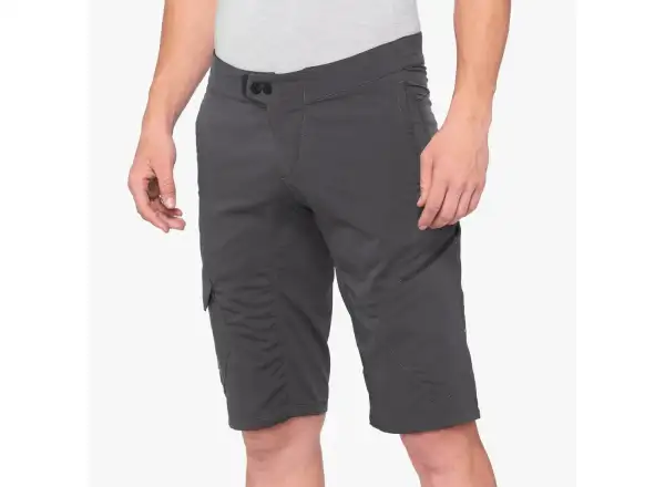 100% Ridecamp pánske MTB šortky Charcoal