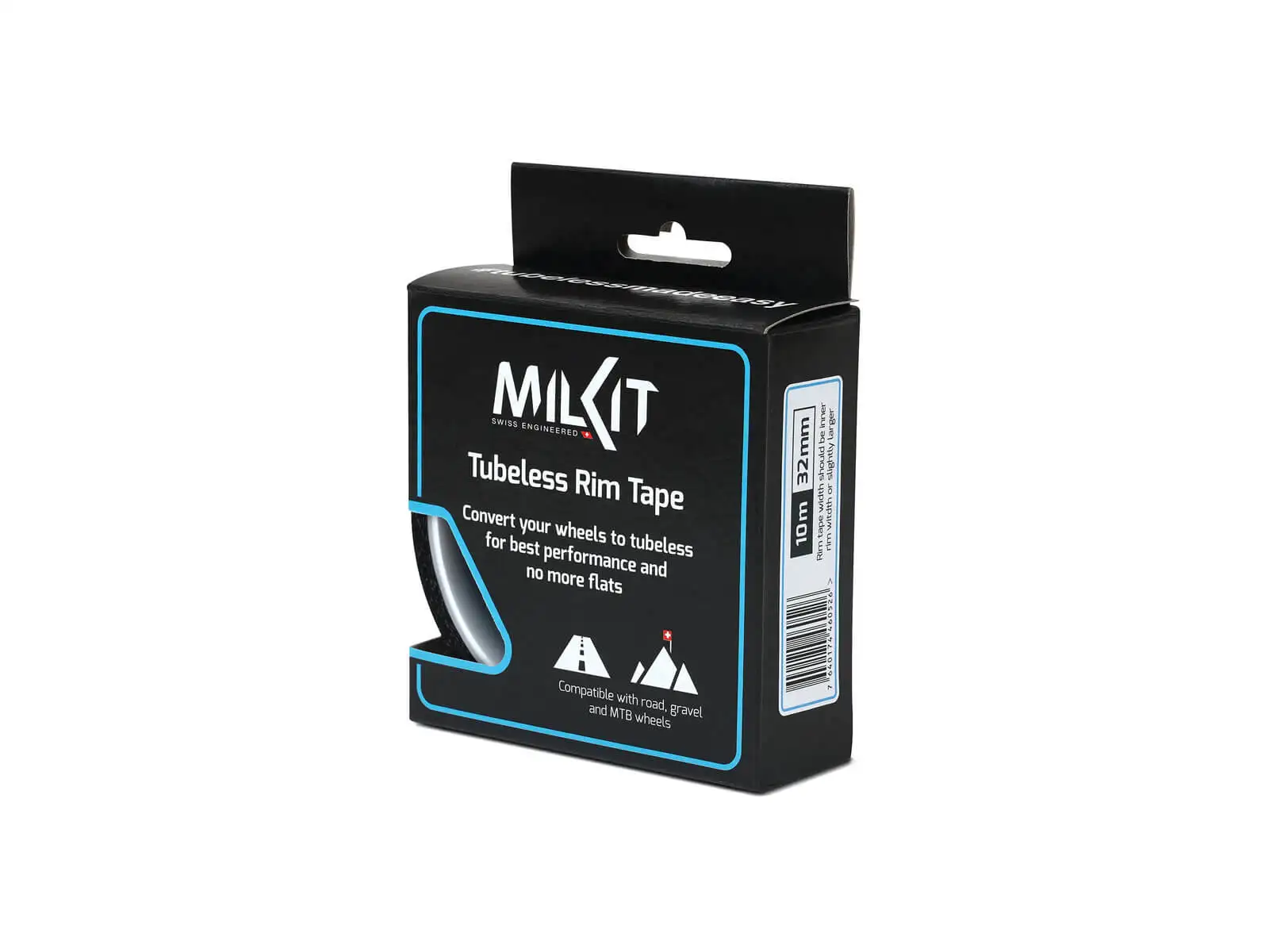 milKit tubeless páska na ráfiky 10 m x 32 mm čierna