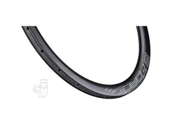 Force Karbon Disc cestný ráfik 45 mm Z 24 dier čierna