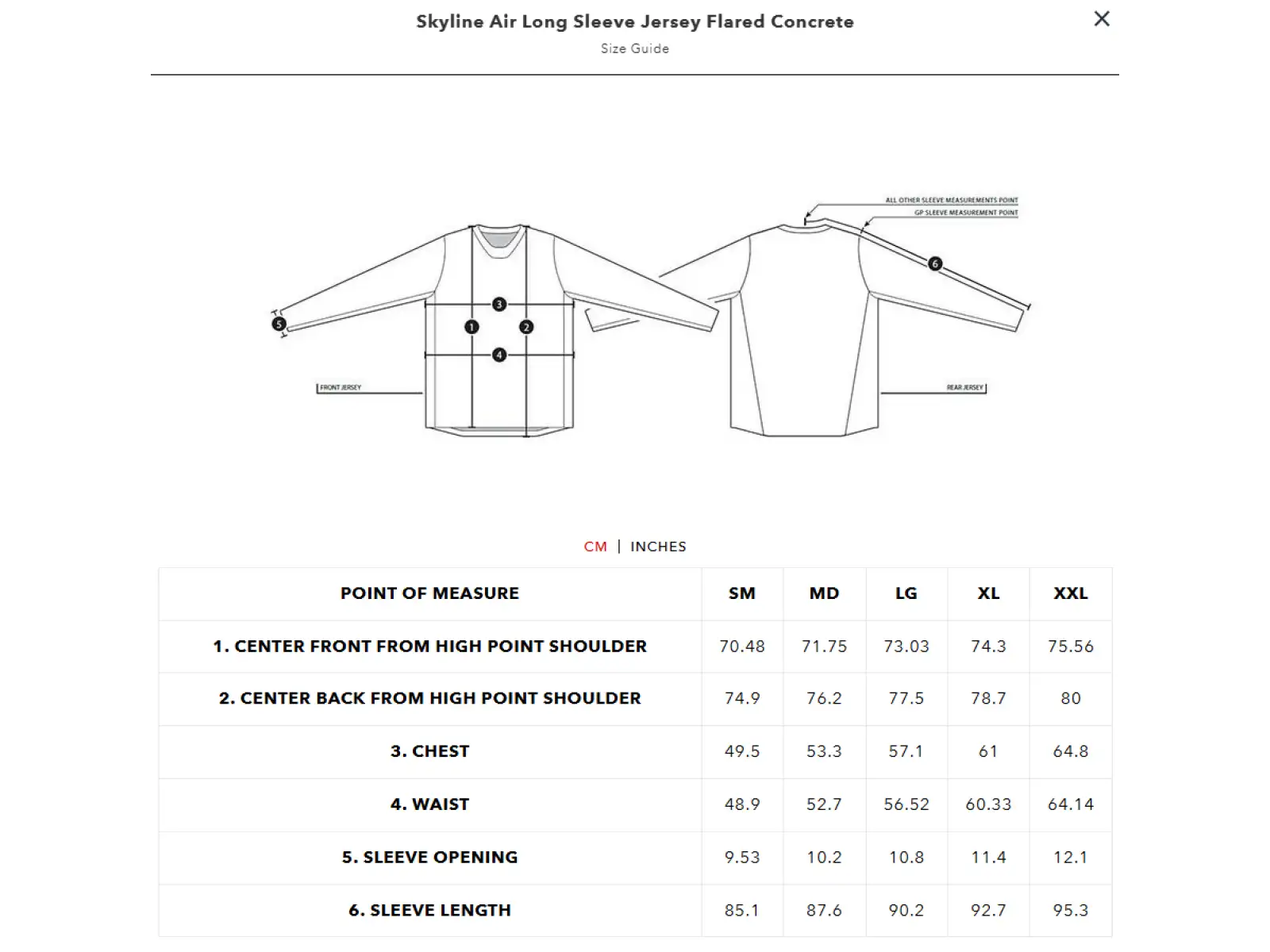 Troy Lee Designs Skyline Air Flared pánsky dres dlhý rukáv Concrete