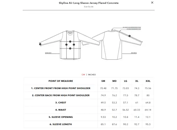 Troy Lee Designs Skyline Air Flared pánsky dres dlhý rukáv Concrete