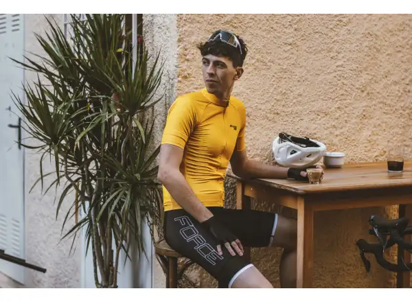 Force Pure pánsky dres krátky rukáv žltá