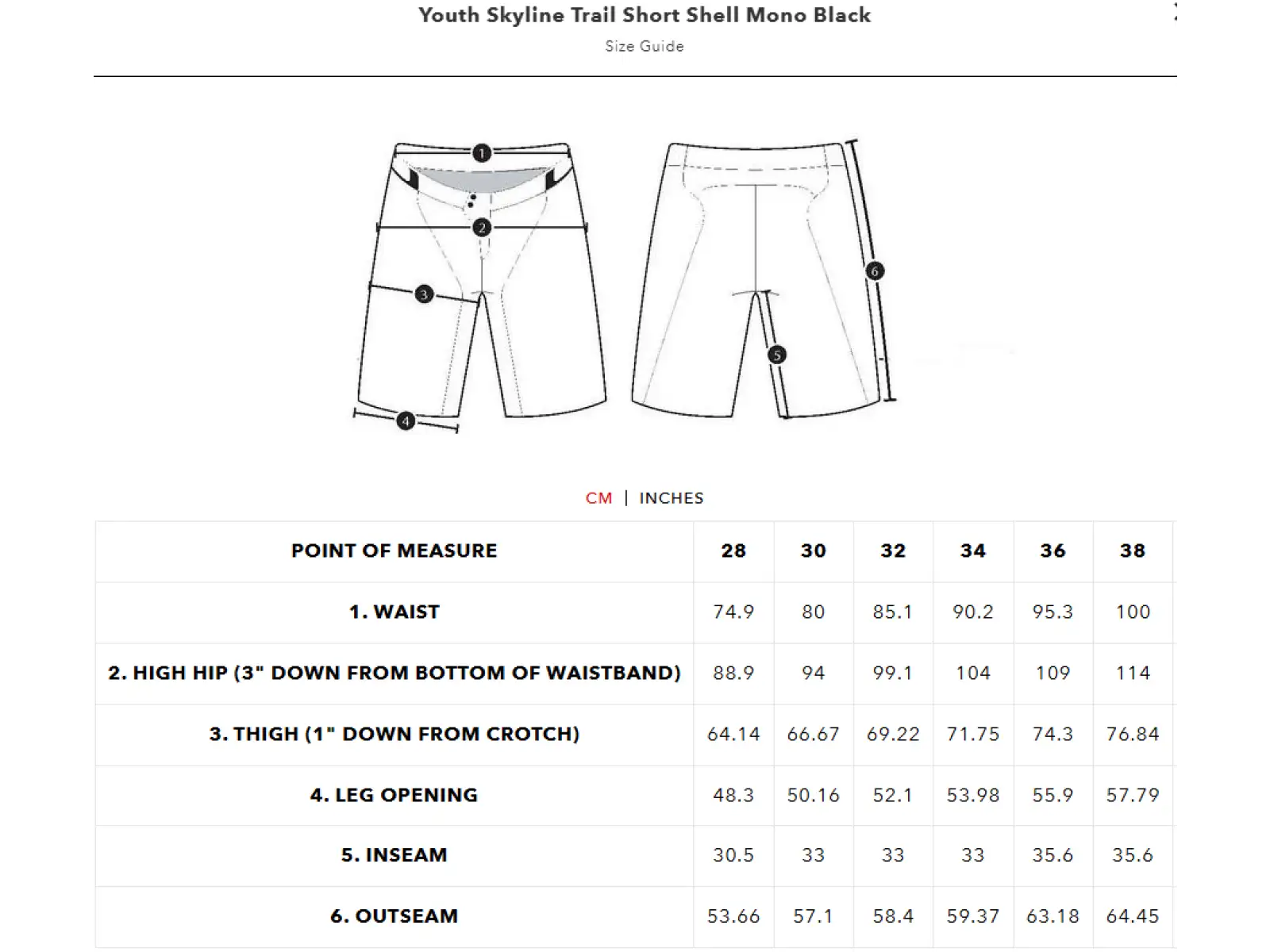 Troy Lee Designs Skyline Trail Short Mono detské šortky Black