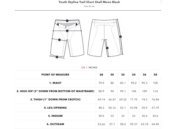Troy Lee Designs Skyline Trail Short Mono detské šortky Black