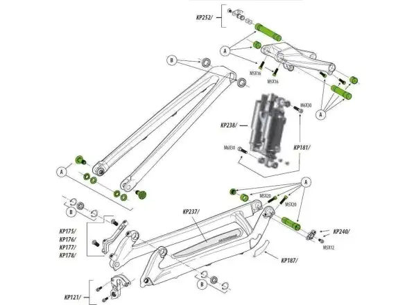 Cannondale Trigger Link Hardware Kit - KP239