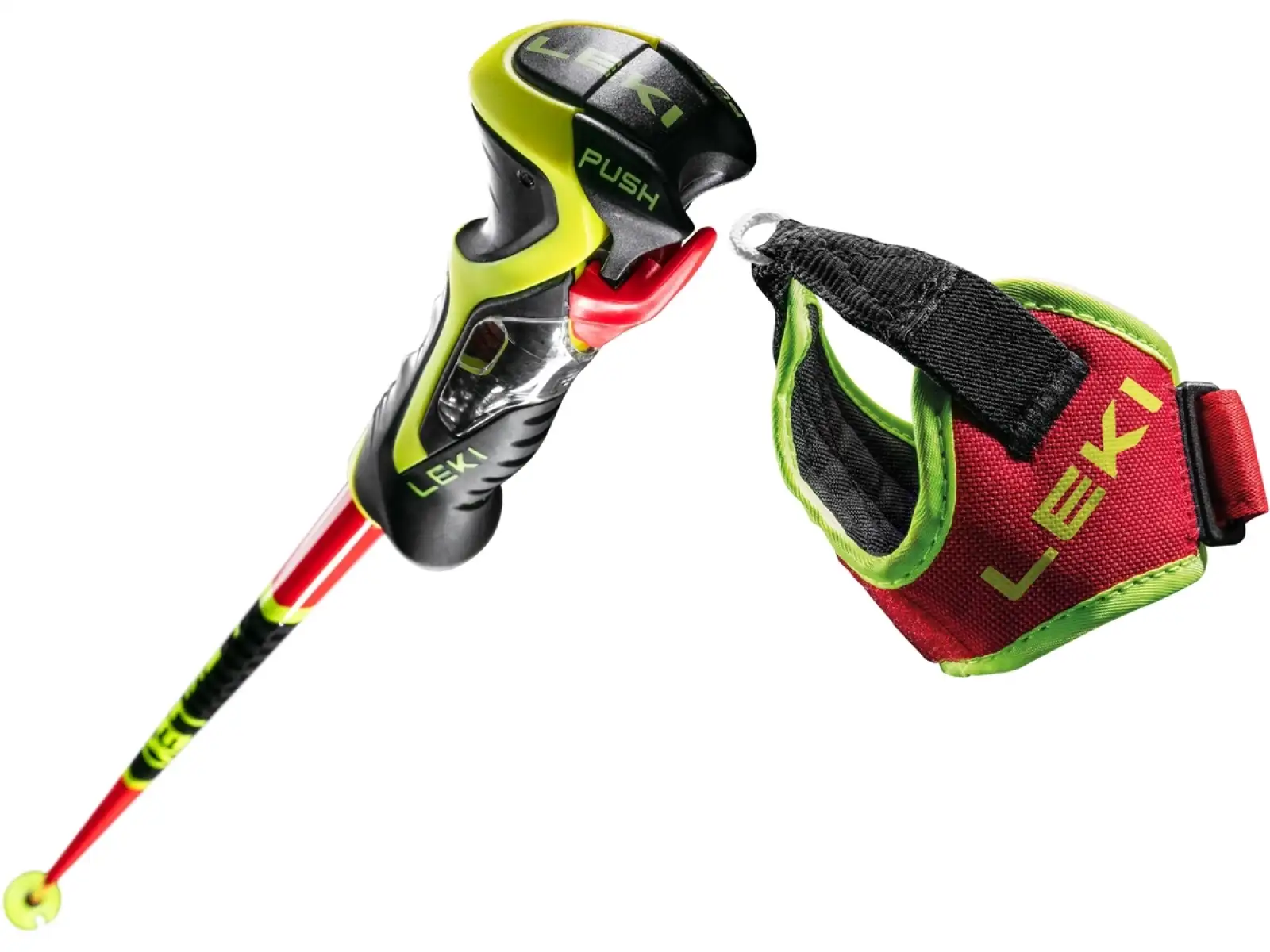 Leki WCR TBS SL 3D zjazdové palice bright red-black-neonyellow