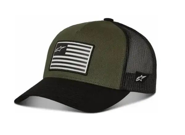 Alpinestars Flag Snapback šiltovka military čierna/zelená