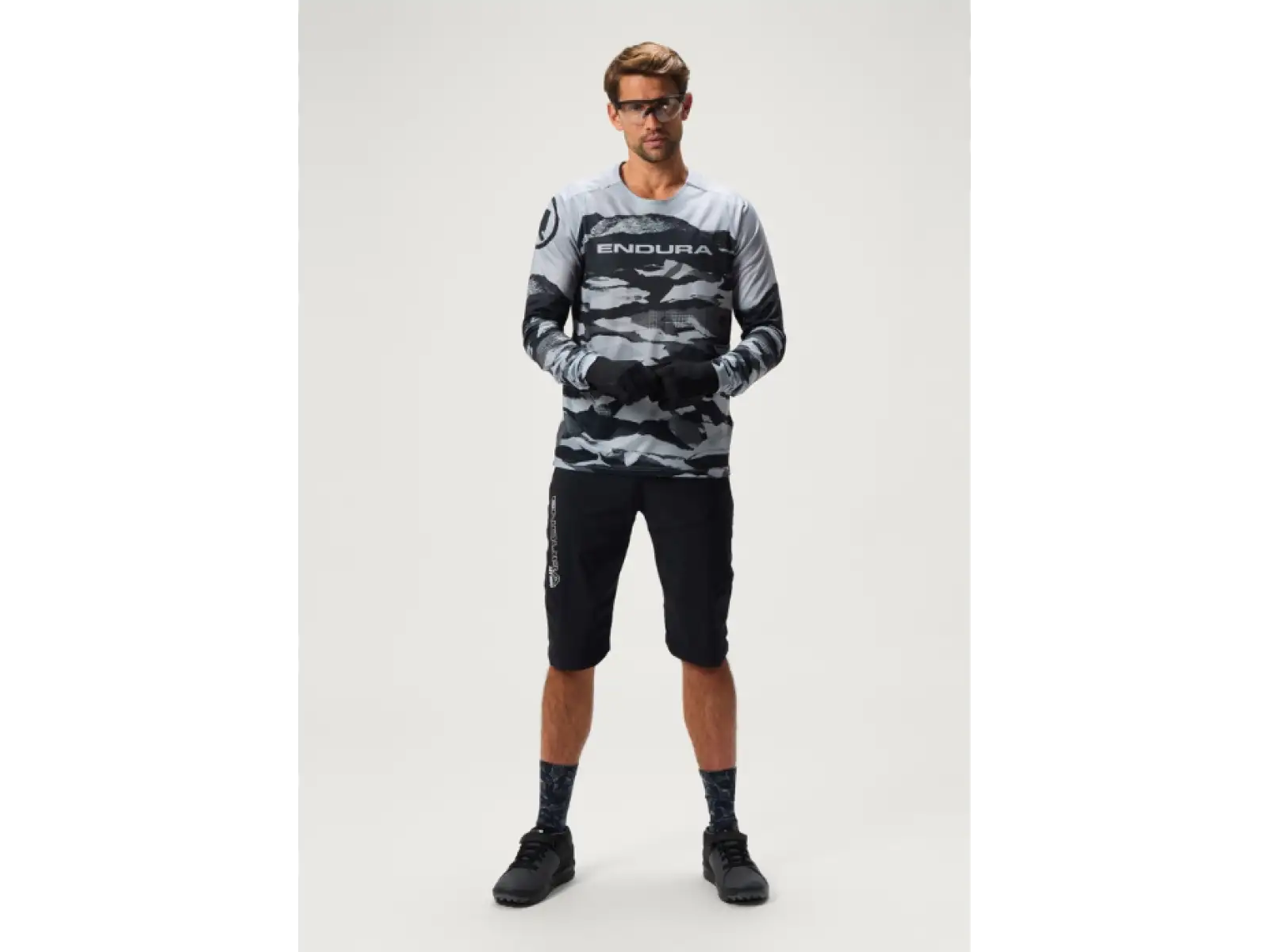 Endura LTD Mountain Camo pánsky dres dlhý rukáv Black