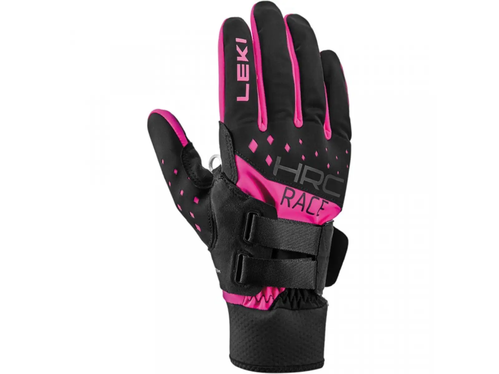 Leki HRC Race Shark bežecké rukavice Black/Pink