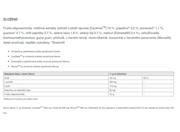 Spaľovač tukov Sponser Lipox Burner s kapsaicínom a polyfenolmi (110 g)