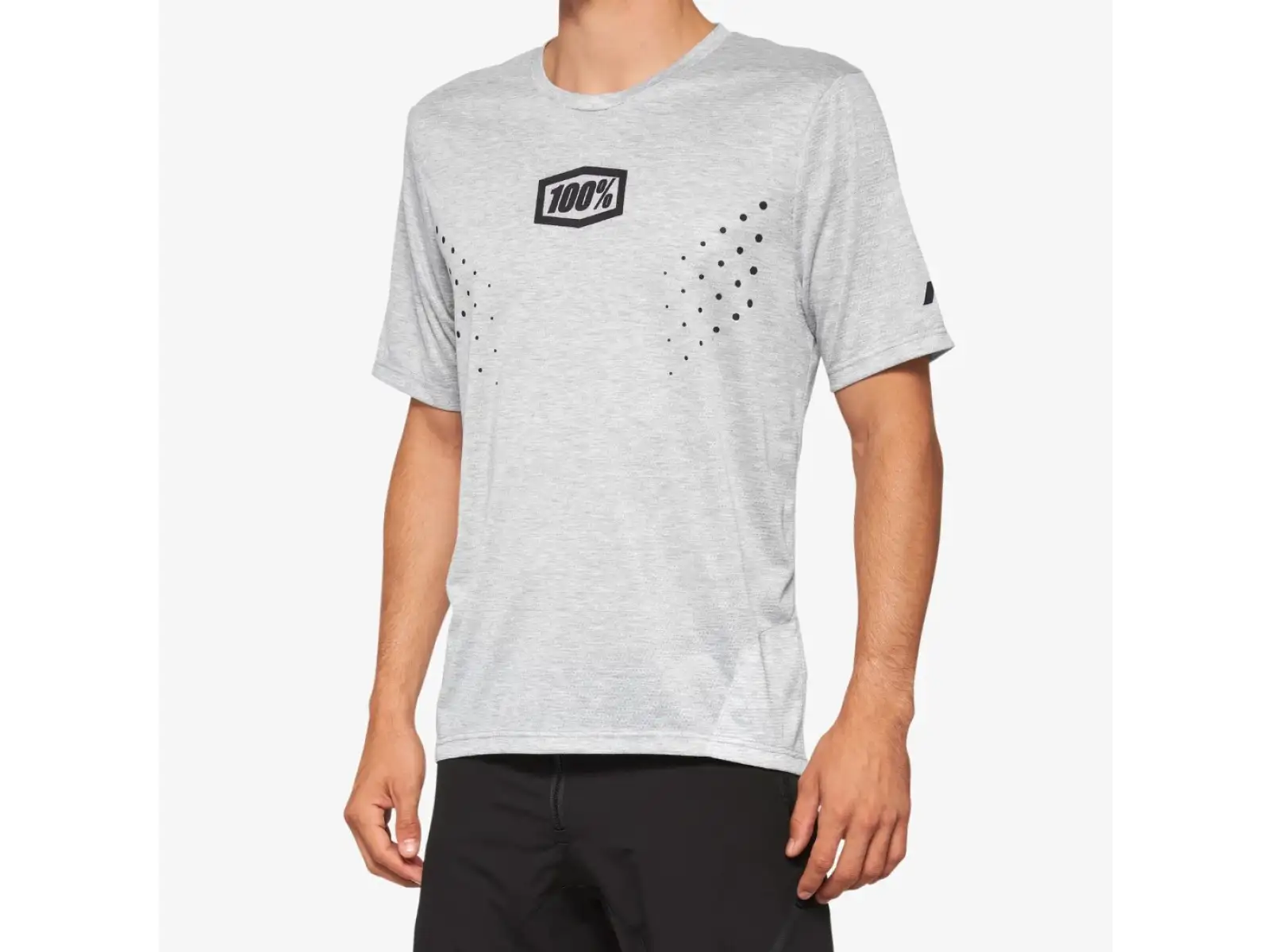 100% Airmatic Mesh pánsky dres s krátkym rukávom sivý